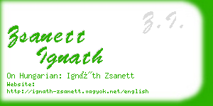 zsanett ignath business card